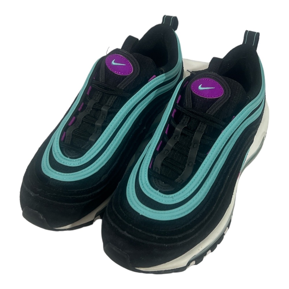Nike Air Max 97 Black Hyper Violet Run Athletic Sneaker Size 5.5Y 921522-015 - Picture 2 of 6